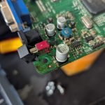 Corner of a green board