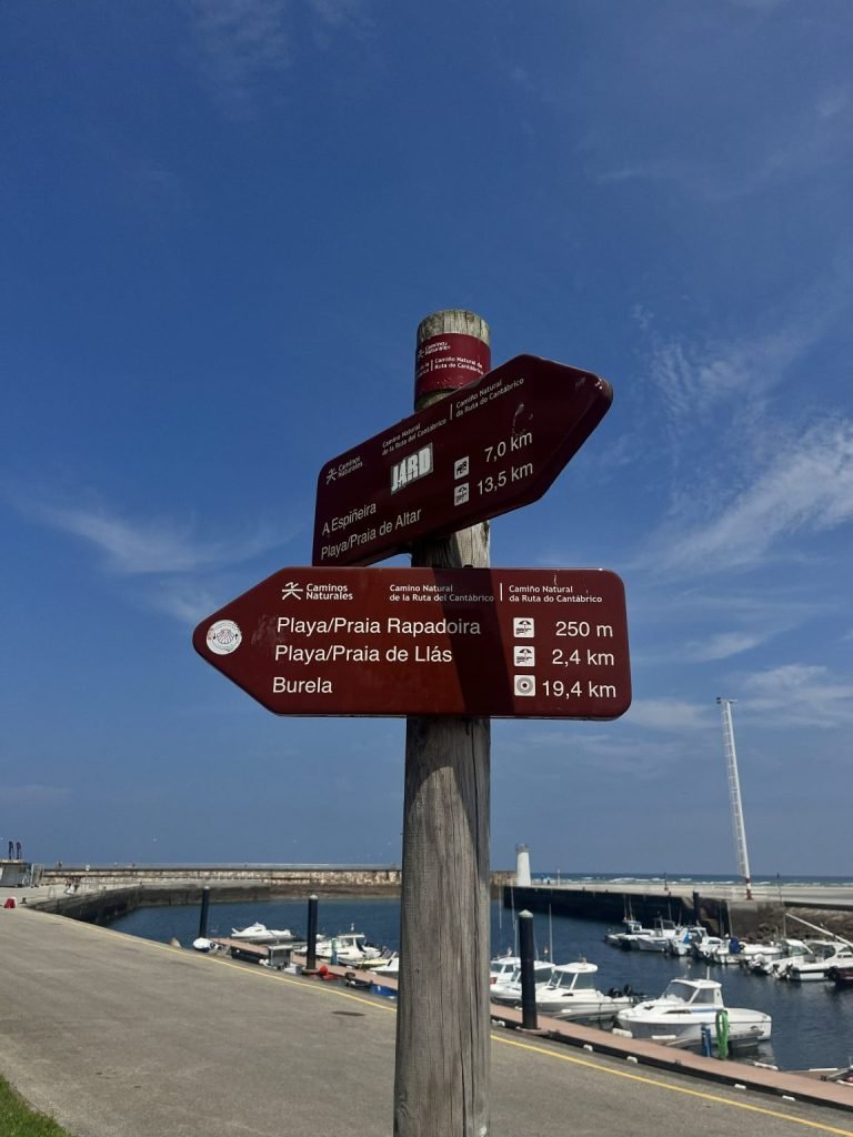 A route card from a coastal fingerpost