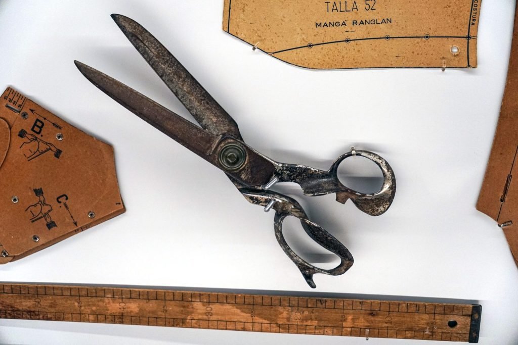 Shears, ruler and paper patterns